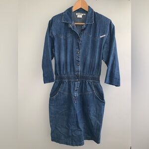 Vtg 80’s DREAMS Denim Dress Size L